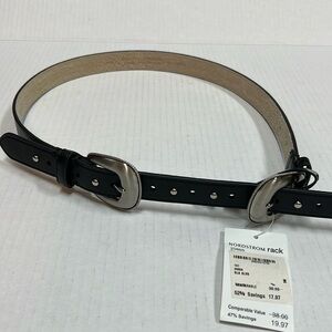 New Double buckle genuine leather size S belt